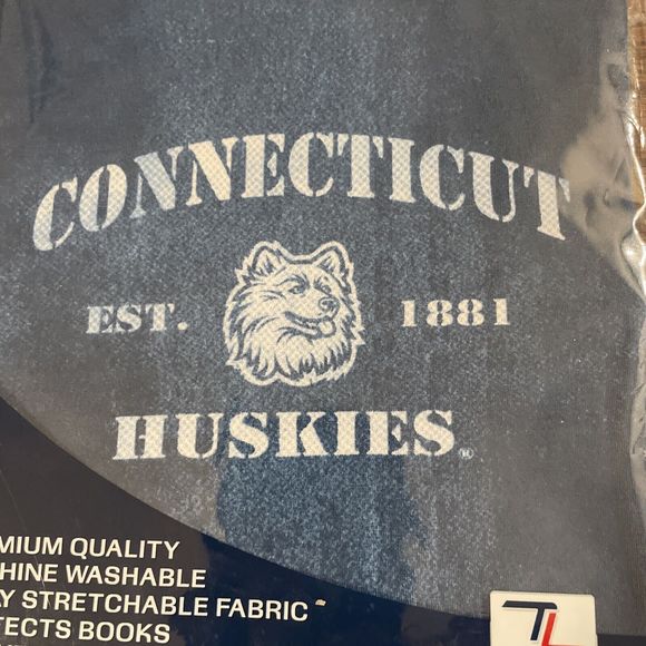 Vintage UCONN HUSKIES Stretchable Book Cover ￼ - Picture 2 of 3